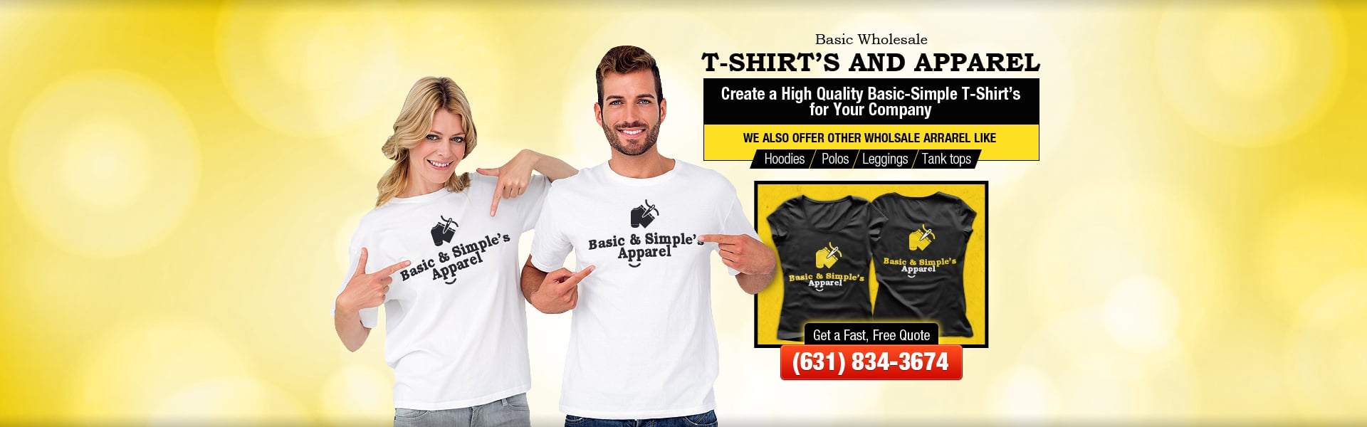 Basic & Simple's Apparel: wholesale T-shirts and apparel, (631) 834-3674